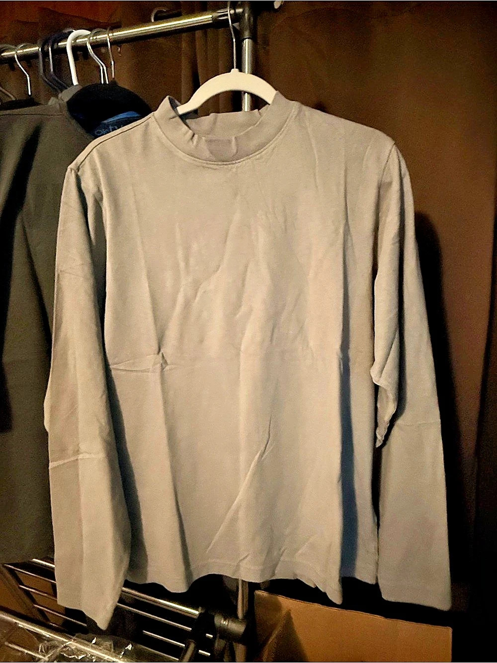 YZY H03 Regular Fleece CRYGRY11 Long Sleeve Tee Gray Size XS NWT